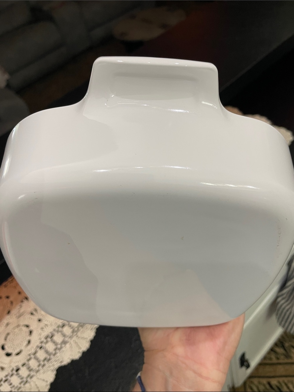 Corning Ware 1-Qt White Ceramic Baking Dish with Vegetable Motif - Picture 4 of 7